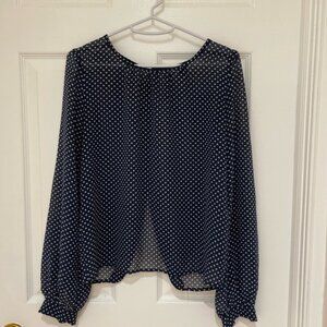 Beautiful sheer polka dot top size M